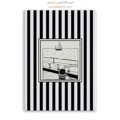 تابلو مینیمال تم مشکی - اسپو دکور