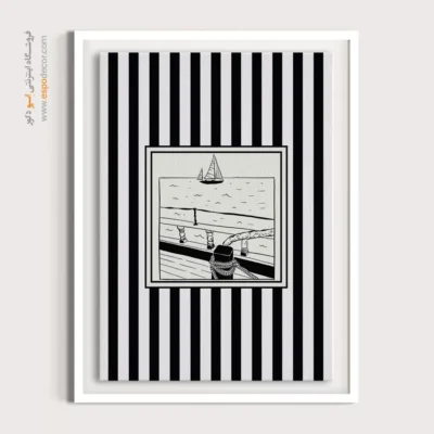 تابلو مینیمال تم مشکی - اسپو دکور