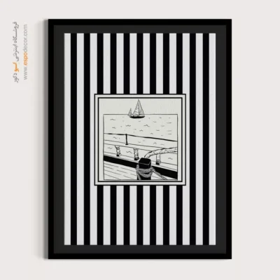 تابلو مینیمال تم مشکی - اسپو دکور