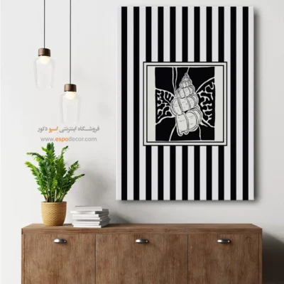 تابلو مینیمال تم مشکی - اسپو دکور