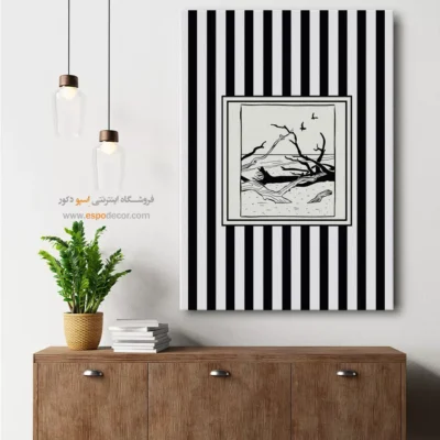 تابلو مینیمال تم مشکی - اسپو دکور