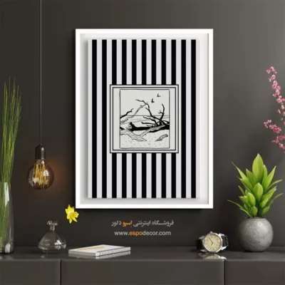 تابلو مینیمال تم مشکی - اسپو دکور