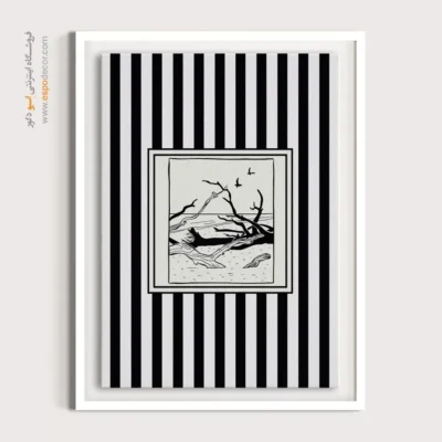 تابلو مینیمال تم مشکی - اسپو دکور