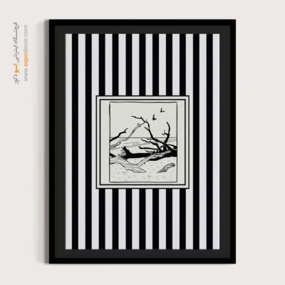 تابلو مینیمال تم مشکی - اسپو دکور