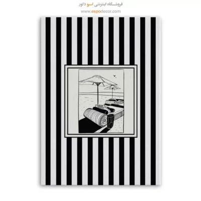 تابلو مینیمال تم مشکی - اسپو دکور