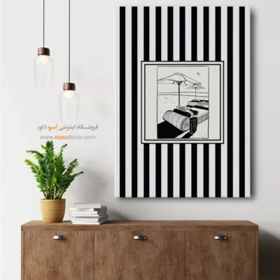 تابلو مینیمال تم مشکی - اسپو دکور