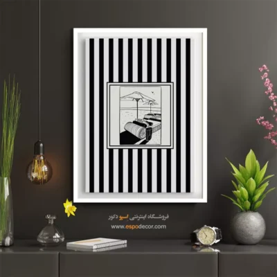 تابلو مینیمال تم مشکی - اسپو دکور