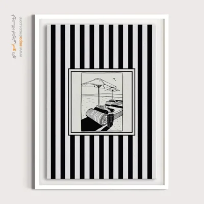 تابلو مینیمال تم مشکی - اسپو دکور