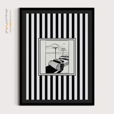 تابلو مینیمال تم مشکی - اسپو دکور