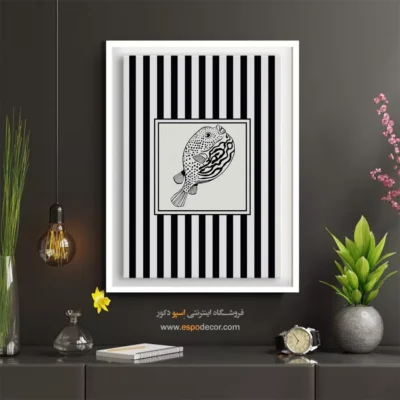 تابلو مینیمال تم مشکی - اسپو دکور