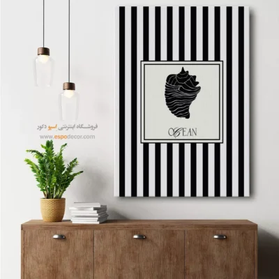 تابلو مینیمال تم مشکی - اسپو دکور