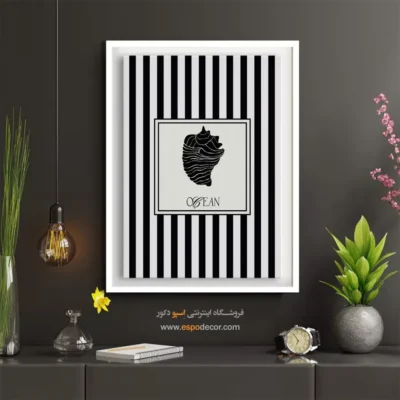 تابلو مینیمال تم مشکی - اسپو دکور