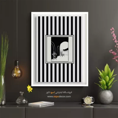 تابلو مینیمال تم مشکی - اسپو دکور