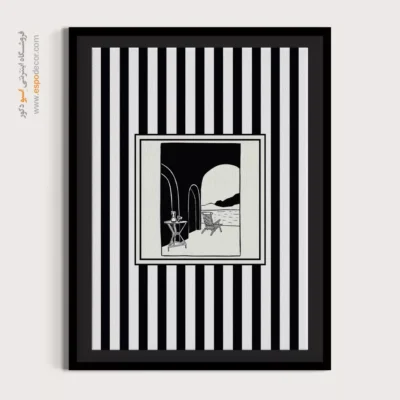 تابلو مینیمال تم مشکی - اسپو دکور