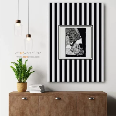 تابلو مینیمال تم مشکی - اسپو دکور