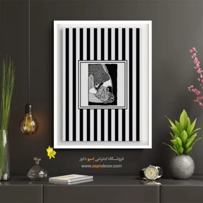 تابلو مینیمال تم مشکی - اسپو دکور