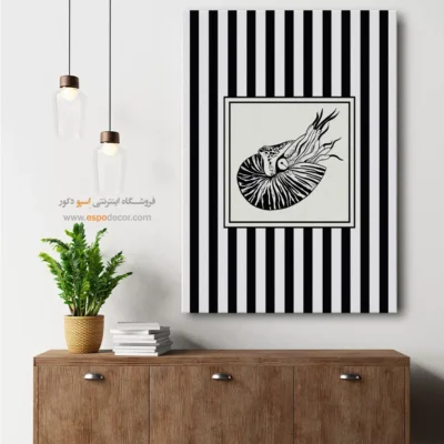 تابلو مینیمال تم مشکی - اسپو دکور