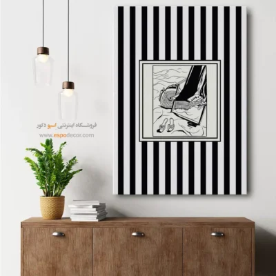 تابلو مینیمال تم مشکی - اسپو دکور