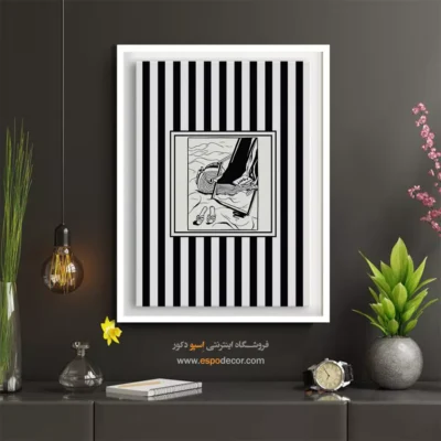 تابلو مینیمال تم مشکی - اسپو دکور