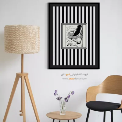 تابلو مینیمال تم مشکی - اسپو دکور