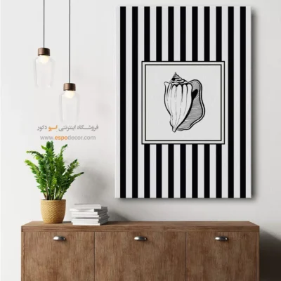 تابلو مینیمال تم مشکی - اسپو دکور