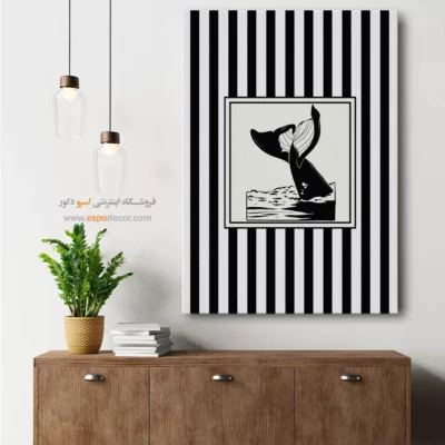 تابلو مینیمال تم مشکی - اسپو دکور