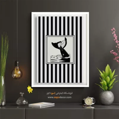 تابلو مینیمال تم مشکی - اسپو دکور