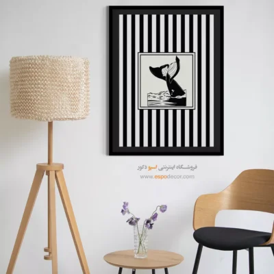 تابلو مینیمال تم مشکی - اسپو دکور