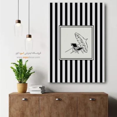 تابلو مینیمال تم مشکی - اسپو دکور