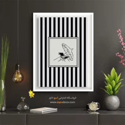 تابلو مینیمال تم مشکی - اسپو دکور