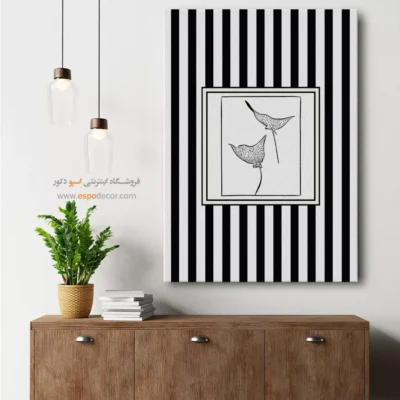 تابلو مینیمال تم مشکی - اسپو دکور