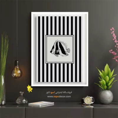 تابلو مینیمال تم مشکی - اسپو دکور