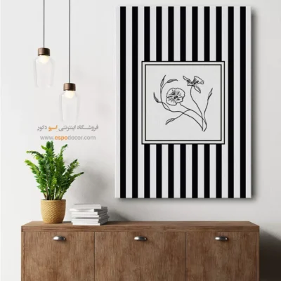 تابلو مینیمال تم مشکی - اسپو دکور