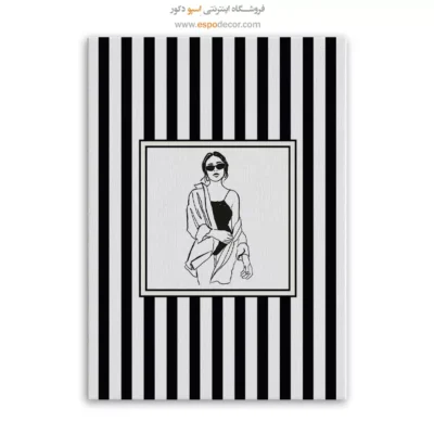 تابلو مینیمال تم مشکی - اسپو دکور