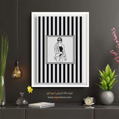 تابلو مینیمال تم مشکی - اسپو دکور
