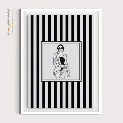 تابلو مینیمال تم مشکی - اسپو دکور