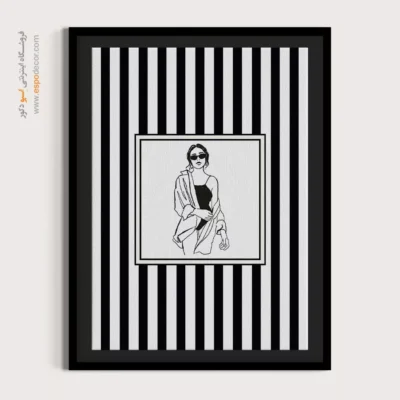 تابلو مینیمال تم مشکی - اسپو دکور