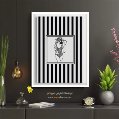 تابلو مینیمال تم مشکی - اسپو دکور