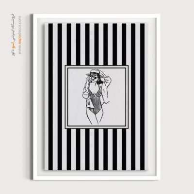 تابلو مینیمال تم مشکی - اسپو دکور