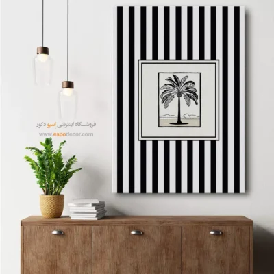تابلو مینیمال تم مشکی - اسپو دکور
