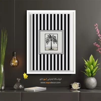 تابلو مینیمال تم مشکی - اسپو دکور