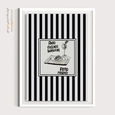 تابلو مینیمال تم مشکی - اسپو دکور