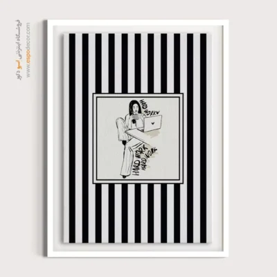 تابلو مینیمال تم مشکی - اسپو دکور