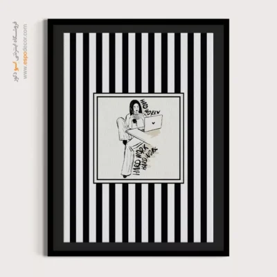 تابلو مینیمال تم مشکی - اسپو دکور