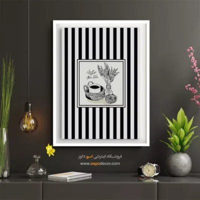 تابلو مینیمال تم مشکی - اسپو دکور