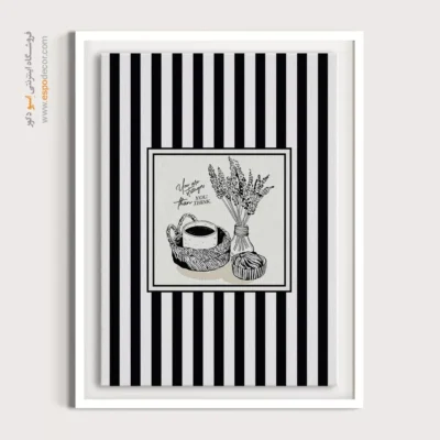 تابلو مینیمال تم مشکی - اسپو دکور