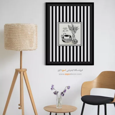 تابلو مینیمال تم مشکی - اسپو دکور