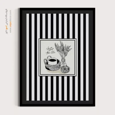 تابلو مینیمال تم مشکی - اسپو دکور