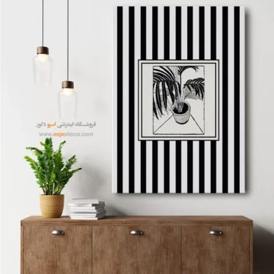 تابلو مینیمال تم مشکی - اسپو دکور