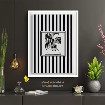 تابلو مینیمال تم مشکی - اسپو دکور